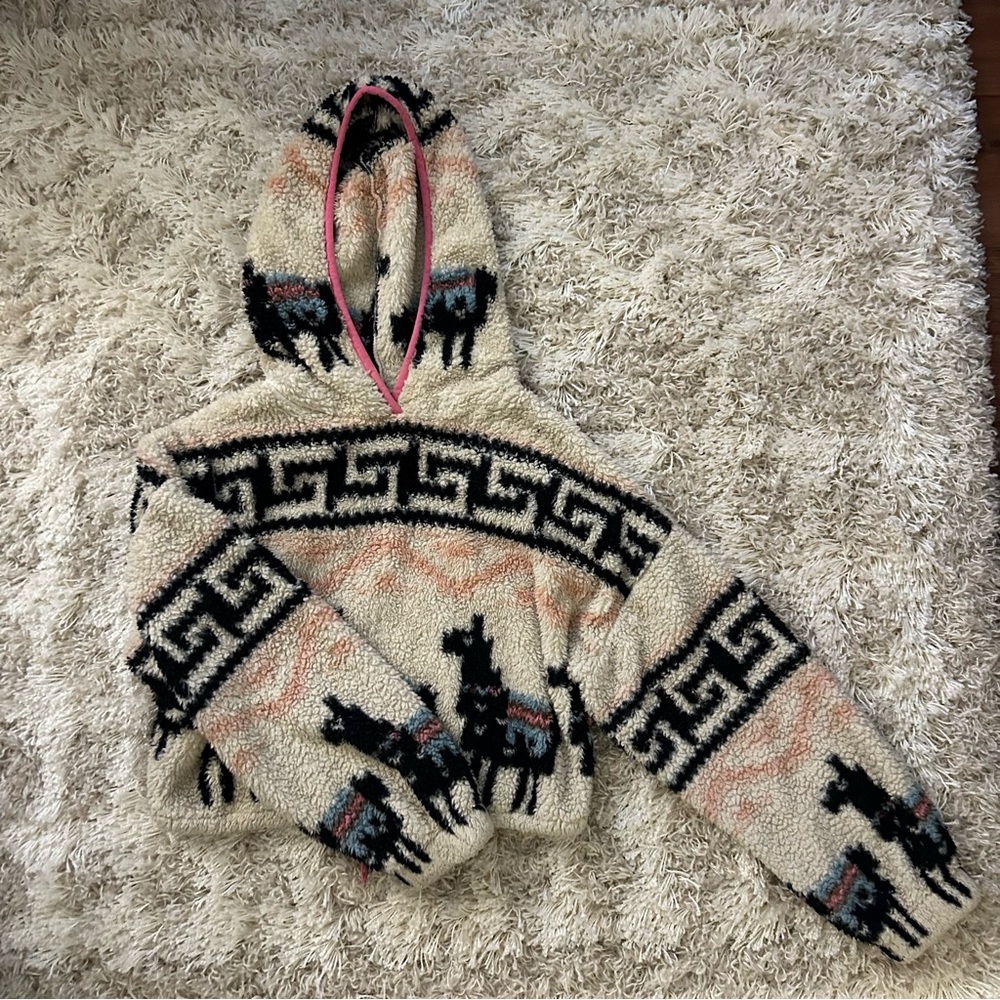 Size small Sherpa hoodie, multicolor, Aeropostale